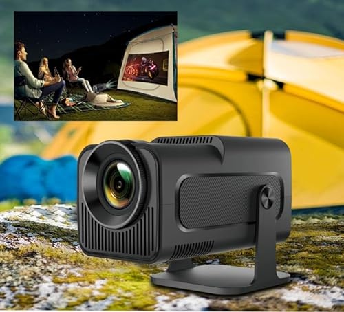 Mini Beamer, Mini Projektor Unterstützt WiFi 6,1080P Full HD 4K Beamer Klein Heimkino, 150 Zoll, 360-Grad-Flip Smart Beamer, für Phone/PC/Lap/Xbox/Stick, Schwarz von VRLEKAM