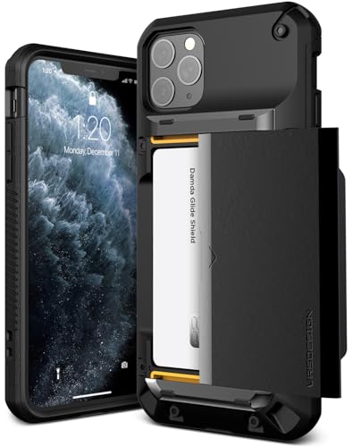 VRS DESIGN Schutzhülle für iPhone 11 Pro Max 6,5 Zoll (2019), kompatibel mit iPhone 11 Pro Max 6,5 Zoll (2019), hochwertig, stabil, halbautomatisches Kartenschlitz, Brieftasche, für iPhone 11 Pro Max von VRS Design
