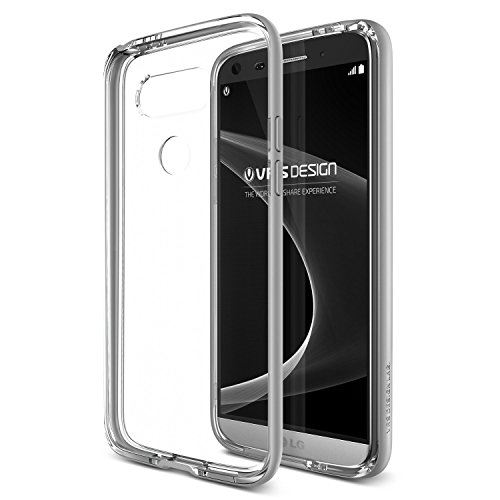 VRS Design® Crystal Hülle Kameraschutz kompatibel mit LG G5 | 2 teilige PC/TPU Silikon Schutzhülle Light Silver | Transparent Ultra Slim Cover | Schale dünn | Handy Zubehör Back-Case Bumper von VRS Design