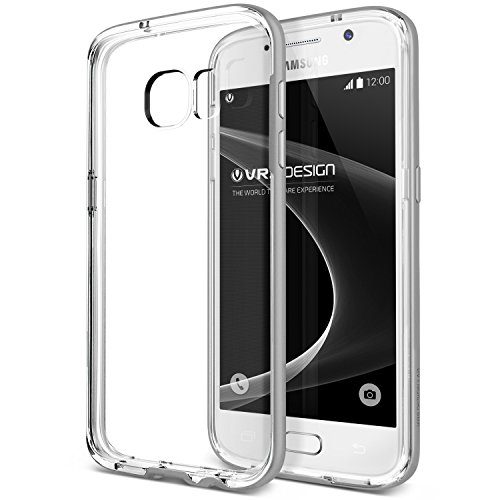 VRS Design Galaxy S7 Hülle, [Crystal Bumper Serie] Transparent Schlanke Hülle mit Militärischer Schutz für Samsung Galaxy S7 2016 - Satin Silber von VRS Design