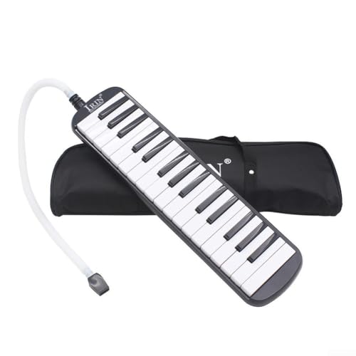 Melodica Keyboard-Set mit 32 Tasten, perfekt geeignet für Kinder, Anfänger und Musiker (schwarz) von VRTYVEYBB