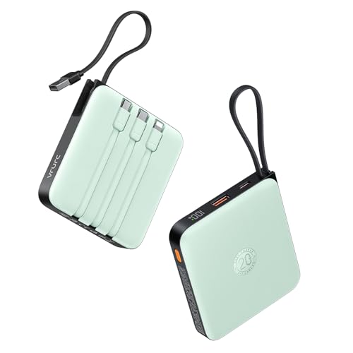 VRURC Power Bank 20000mAh mit Kabel Klein USB C Powerbank Schnelles Aufladen Mini Tragbares Ladegerät Externer Akku Klein und leicht mit 4 Ausgänge 3 Eingänge LED-Anzeige für iPhone Huawei Samsung usw VRURC Power Bank 20000mAh mit Kabel Klein USB C Powerbank Schnelles Aufladen Mini Tragbares Ladegerät Externer Akku Klein und leicht mit 4 Ausgänge 3 Eingänge LED-Anzeige für iPhone Huawei Samsung usw von VRURC