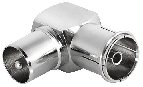 VS-ELECTRONIC - 611221 Koax-Adapter, Stecker auf Buchse, 90 Grad 7047 von VS-ELECTRONIC