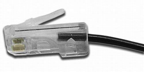 VS-ELECTRONIC - 612118 Modular-Anschlusskabel RJ45/RJ11, 8/4 auf 6/4 Stecker, 3 m Länge, Schwarz TC70253 von VS-ELECTRONIC