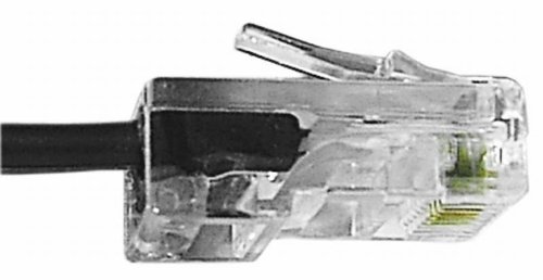 VS-ELECTRONIC - 612129 Modular-Anschlusskabel RJ45, 8/4 RJ45-Stecker auf RJ45-Stecker, 8P4C, 6 m Länge, Schwarz TC70086-8/4 von VS Electronic