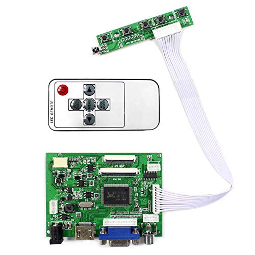 HDMI VGA 2AV LCD Controller Board passend für 17,8 cm (10,1 Zoll) 1024 x 600 50 Pin LCD-Bildschirm von VSDISPLAY