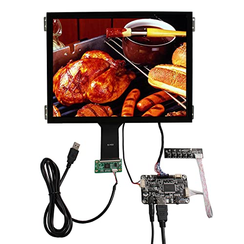 VSDISPLAY 10,4 Zoll 1024 x 768 IPS kapazitiver Touch-Panel LCD-Bildschirm und LVDs Controller Board, für DIY Flugsimulator Video Gaming Monitor von VSDISPLAY