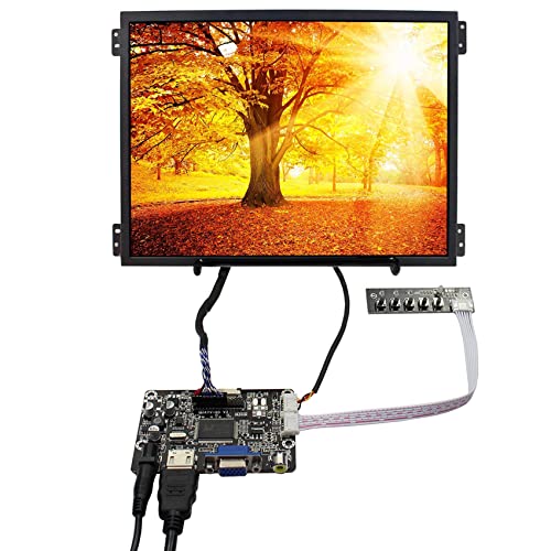 VSDISPLAY 10,4 Zoll 1024X768 VS104T-004A IPS-LCD-Bildschirm und VGA AV LVDs Treiberplatine KYV-N5 V3, Ersatz für Monitor G104XVN01.0 G104X1-L03 von VSDISPLAY
