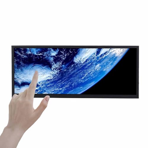 VSDISPLAY 12,3 Zoll 1920x720 FHD 400NIT IPS Kapazitive Touchsensor Wide Bar LCD Monitor, USB C Mini HDMI Videoeingabe von VSDISPLAY