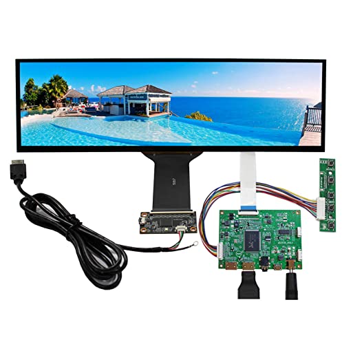 VSDISPLAY 12,6 Zoll 1920x515 NV126B5M-N41 EDP IPS Capacitive Touch Screen Monitor und 2 Mini HDMI LCD Controller Board von VSDISPLAY