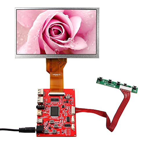 VSDISPLAY 17,8 cm (7 Zoll) 800 x 480 AT070TN92 TTL LCD-Bildschirm 50 Pins und Typ C 2USB Mini HDMI Controller Board von VSDISPLAY