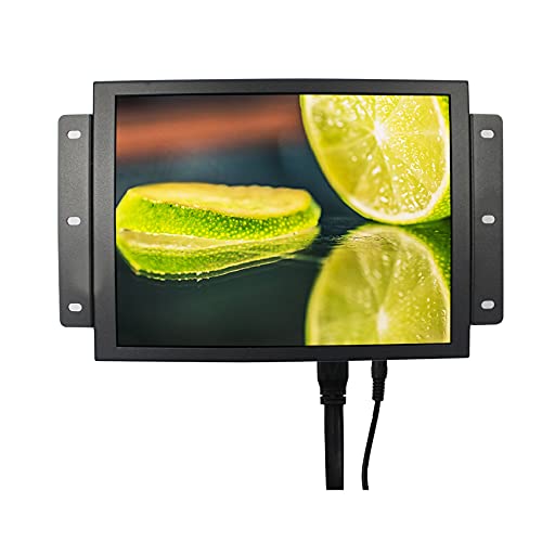 VSDISPLAY 26,4 cm (10,4 Zoll) 800x600 4:3 TFT Industrieller Monitor mit Lautsprecher,HD-MI VGA DVI Port,Metal Shell, für G104SN03 V1 Ersatz LCD Bildschirm von VSDISPLAY