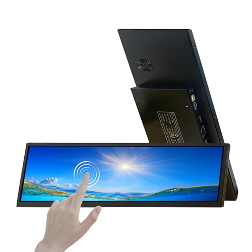 VSDISPLAY 36,8 cm (14,5 Zoll), 2560 x 720 IPS-LCD-Touch-Monitor mit Android-Board, Dual-Lautsprecher, Ausgang, digitales Regal, unterstützt Autoplay, Autocopy Video von VSDISPLAY