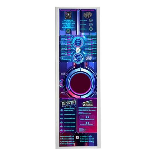 VSDISPLAY 36,8 cm (14,5 Zoll) 2560 x 720 USB C IPS LCD Monitor, universeller Ersatz für 3 x 120 mm Lüfter des PC-Gehäuses von VSDISPLAY