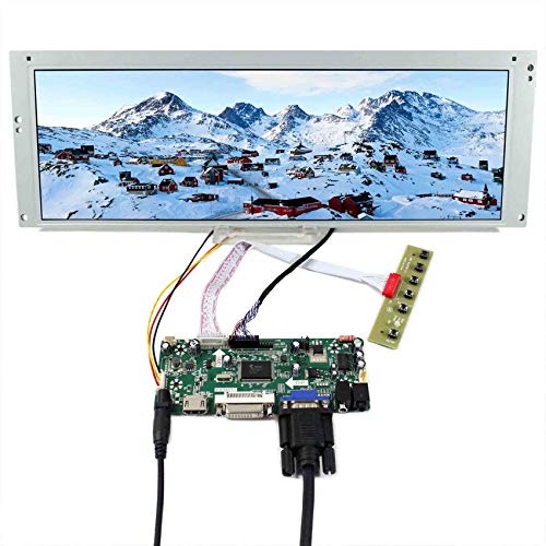 VSDISPLAY 37,8cm (14,9 Zoll) LTA149B780F 1280x390 TFT LCD Bildschirm mit HD VGA DVI Controller Board, für Marquee Monitor/Car Gauge Display von VSDISPLAY