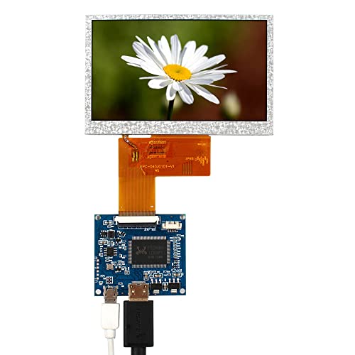 VSDISPLAY 4.3 Zoll VS043T-006A 800x480 1000nit IPS LCD Bildschirm und Mini HD-MI Controller Board TTL 40-polig von VSDISPLAY