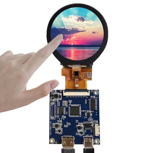 VSDISPLAY 5,3 cm (2,1 Zoll) 480 x 480 IPS MIPI 300 nit Kreis LCD Touchscreen und 40 Pins Controllerplatine von VSDISPLAY