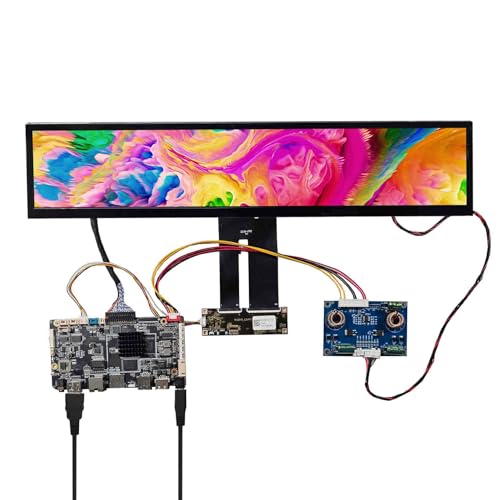 VSDISPLAY 61 cm 24 Zoll 1920x360 DV240FBM-NB0 IPS kapazitiver Touch Sensor Panel, gestreckter Balken, LCD-Bildschirm und Android 11 Board, unterstützt Autoplay, Autocopy, 360-Grad-Drehung von VSDISPLAY