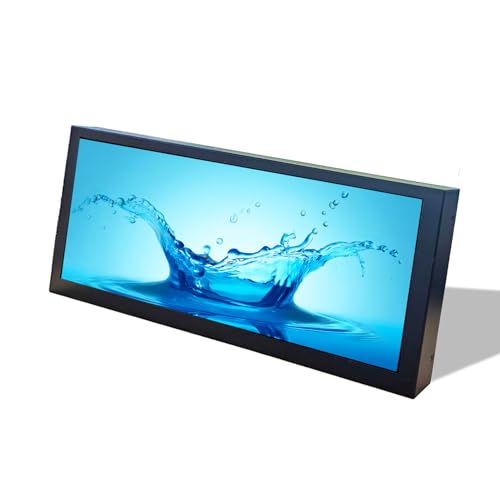 VSDISPLAY Tragbarer LCD-Monitor, An-Droid 11 Board und 12,3 Zoll 1920 x 720 IPS Long Strip Display, unterstützt Autoplay, Autocopy Video von VSDISPLAY