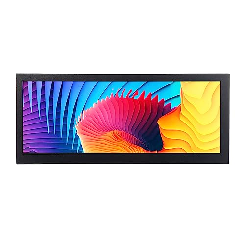 VSDISPLAY Tragbarer breiter Monitor, 12,3 Zoll 1920 x 720 700nit IPS LCD-Bildschirm, USB-Anschluss, unterstützt Bild, 180-Grad-Drehung, automatischer Spielrucksack von VSDISPLAY