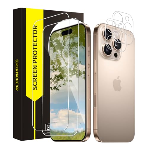 VSEER 2+2 Stück Schutzfolie für Panzerglas für iPhone 16 Pro, 2.5D Kante Stoßfeste Ultrabeständig Displayschutzfolie für iPhone 16 Pro, Hohe Transparenz Anti-Staub iPhone 16 Pro Schutzglas Folie VSEER 2+2 Stück Schutzfolie für Panzerglas für iPhone 16 Pro, 2.5D Kante Stoßfeste Ultrabeständig Displayschutzfolie für iPhone 16 Pro, Hohe Transparenz Anti-Staub iPhone 16 Pro Schutzglas Folie von VSEER