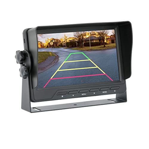 VSG24 13113 – 7“ Heavy Duty Transporter Rückfahrmonitor, Monitor inkl. Zubehör, e-Zulassung, TFT Display, Kamera, 2 Video IN von VSG