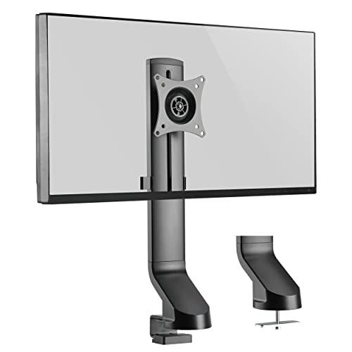 VSG24 CLEVER Monitor Halterung, 10-32 Zoll VESA 100x100 Tischhalterung höhenverstellbar, Bildschirm Standfuss POS, Schreibtisch Monitorständer, Tisch Monitorhalterung, Bildschirmhalterung, Arm Mount von VSG