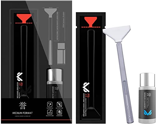 VSGO Camera Sensor Cleaning Kit Professional Medium Format Camera Cleaning Kit 12pcs 34mm Sensor Cleaning Swabs with 10ml Sensor Cleaner for Medium Frame CCD CMOS Sensor von VSGO