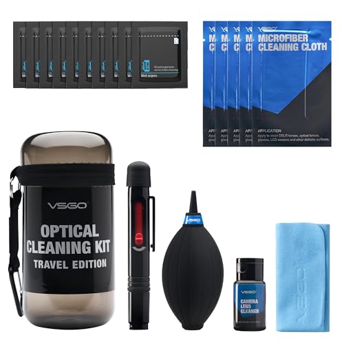 VSGO Professional Kameras Reinigungsset mit Objektiv Luftgebläse Objektiv Reinigungsstift und Kamera Reinigungsflüssigkeit (DKL-15) von VSGO