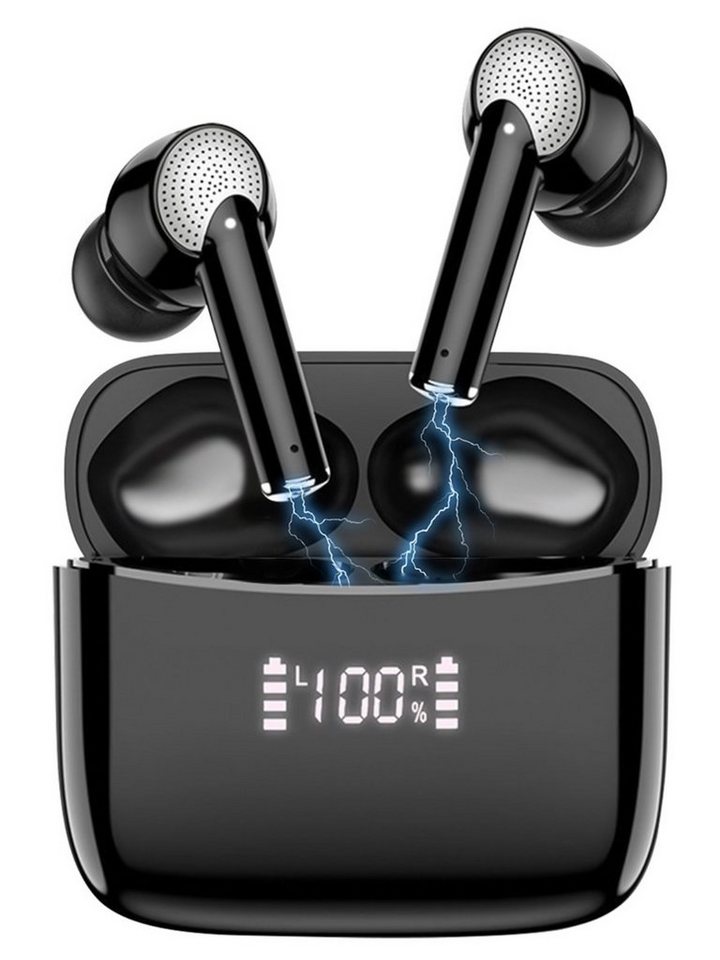 VSIUO Bluetooth Kopfhörer kabellose TWS In Ear Earbuds wireless Kopfhörer (IPX7 Wasserdicht,Freisprechfunktion, Google Assistent, Siri, Wireless, 40 Stunden Spielzeit, Aktive Geräuschunterdrückung) von VSIUO