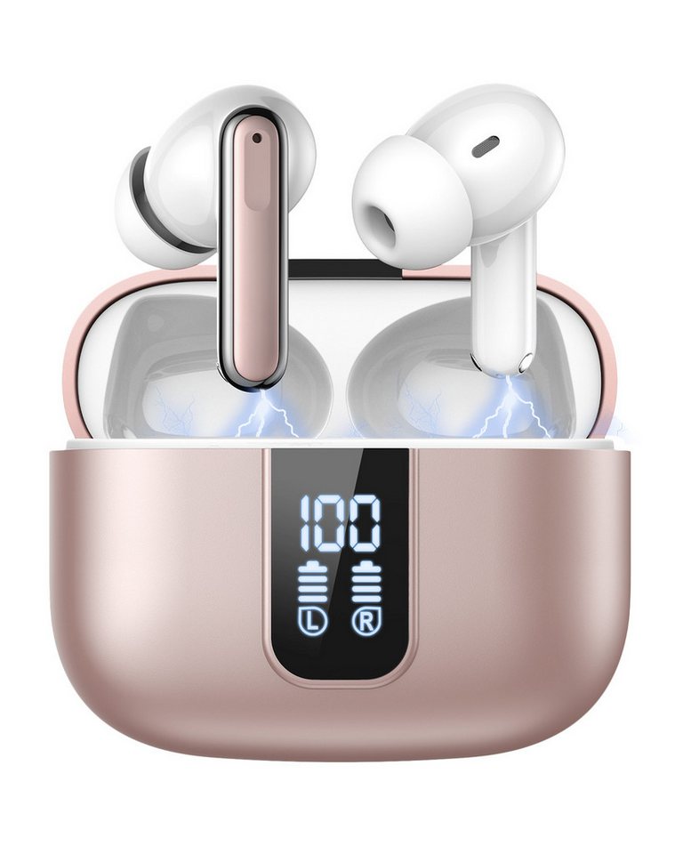 VSIUO In Ear Kopfhörer Bluetooth 5.3 Kabellos, Active Noise Cancelling(ANC) Bluetooth-Kopfhörer (Freisprechfunktion, Transparenzmodus, Voice Assistant, Rauschunterdrückung, Siri, Bluetooth, Wasserdicht Ohrhörer, Rauschunterdrückung, True Wireless Earbuds) von VSIUO