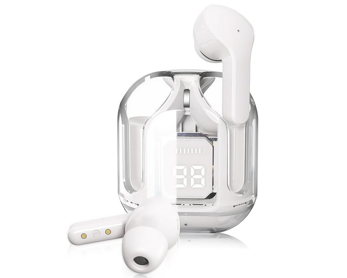 VSIUO Kabellos Kopfhoerer mit Dual Mikrofon wireless In-Ear-Kopfhörer (Komposit-Audiotreiber für HiFi Stereoklang, Bluetooth 5.3 + EDR, 1,5 Stunden Wiedergabe mit einer 10-minütigen Aufladung) von VSIUO