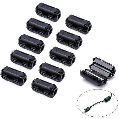 VSKEY Geräuschfilter zum Aufstecken, 3 mm, 10 Stück, störungsfrei, Hochfrequenz-Ferritkern-Clips, für Telefone, Fernseher, Lautsprecher, Radio, Audiogeräte, Rauschunterdrücker (3 mm Innendurchmesser) VSKEY Geräuschfilter zum Aufstecken, 3 mm, 10 Stück, störungsfrei, Hochfrequenz-Ferritkern-Clips, für Telefone, Fernseher, Lautsprecher, Radio, Audiogeräte, Rauschunterdrücker (3 mm Innendurchmesser) von VSKEY