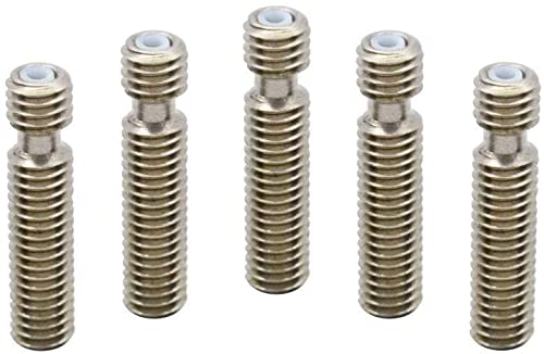 5pcs Hotend Heat Break Extruder Throat Heat Break mit PTFE-Rohr M626/30/40 mm für Reprap MK 3D-Drucker 1,75 mm Filament 3D-Druckzubehör (Größe : M6X30) praktisch (Size : M6X40) von VSLIFE