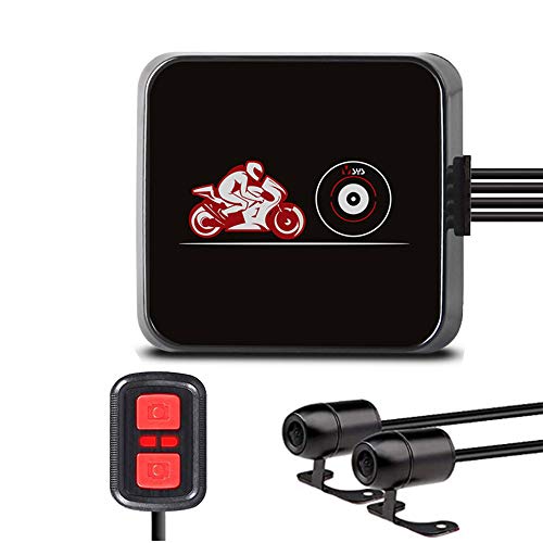 VSYSTO Dashcam Motorrad Motorrad Kamera 1080p Doppellinse Kamera Motorrad Vorne Hinten WiFi 130° Weitwinkel Sportkamera von VSYSTO