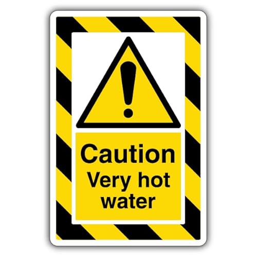 ExtraViz Sicherheitsschild mit Aufschrift "V Safety Caution Very Hot Water", 250 x 350 mm, selbstklebendes Vinyl-Sicherheitsschild ExtraViz Sicherheitsschild mit Aufschrift "V Safety Caution Very Hot Water", 250 x 350 mm, selbstklebendes Vinyl-Sicherheitsschild von VSafety