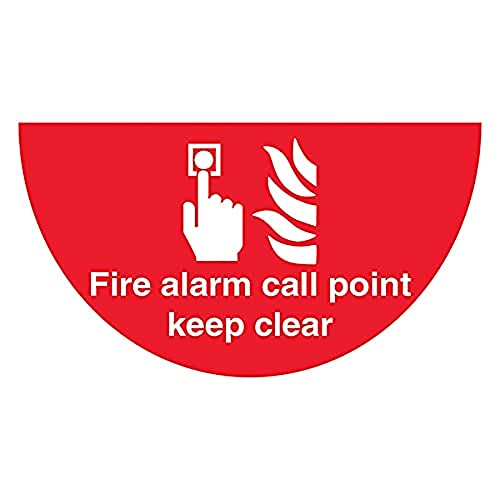Selbstklebender Bodenaufkleber "Fire Alarm Call Point", 620 x 350 mm von VSafety