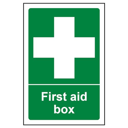 Sicherheitsschild mit Aufschrift "First Aid Allgemein", 100 x 150 mm, wiederklebbar von VSafety