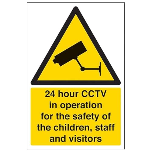 V Safety 24 Hour CCTV In Operation School, selbstklebendes Vinyl, Aluminiumeffekt, 300 x 400 mm V Safety 24 Hour CCTV In Operation School, selbstklebendes Vinyl, Aluminiumeffekt, 300 x 400 mm von VSafety
