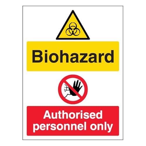 V Safety Biohazard/Authorised Personal Only – Hochformat, 450 x 600 mm, 3 mm Aluminiumverbund-Sicherheitsschild V Safety Biohazard/Authorised Personal Only – Hochformat, 450 x 600 mm, 3 mm Aluminiumverbund-Sicherheitsschild von VSafety
