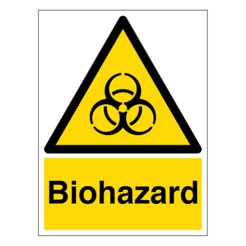 V Safety Biohazard – Hochformat, 150 x 200 mm, selbstklebendes Vinyl-Sicherheitsschild von VSafety