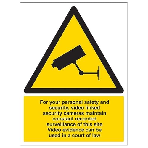 V Safety CCTV – For Your Personal Safety and Security, selbstklebendes Vinyl-Sicherheitsschild, leuchtet im Dunkeln, 150 x 200 mm V Safety CCTV – For Your Personal Safety and Security, selbstklebendes Vinyl-Sicherheitsschild, leuchtet im Dunkeln, 150 x 200 mm von VSafety