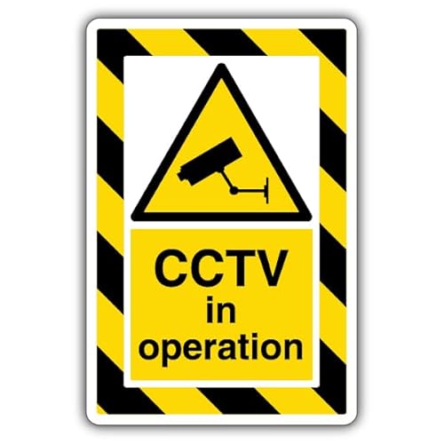 V Safety CCTV In Operation – ExtraViz 250 x 350 mm – selbstklebendes Vinyl-Sicherheitsschild von VSafety