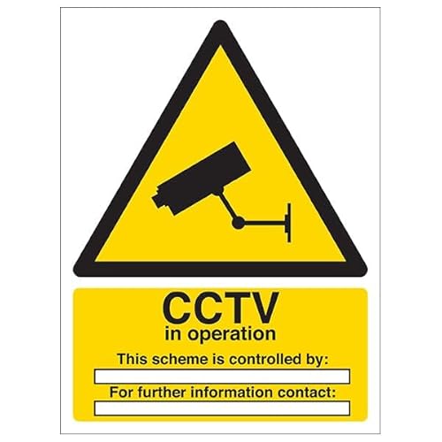 V Safety CCTV In Operation – Scheme Is Controlled By 150 x 200 mm, selbstklebendes Vinyl-Sicherheitsschild, leuchtet im Dunkeln, englischsprachig V Safety CCTV In Operation – Scheme Is Controlled By 150 x 200 mm, selbstklebendes Vinyl-Sicherheitsschild, leuchtet im Dunkeln, englischsprachig von VSafety