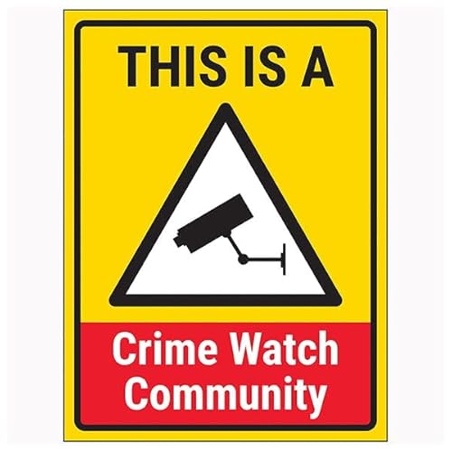 V Safety Crime Watch Community, selbstklebendes Vinyl-Sicherheitsschild, leuchtet im Dunkeln, 200 x 300 mm V Safety Crime Watch Community, selbstklebendes Vinyl-Sicherheitsschild, leuchtet im Dunkeln, 200 x 300 mm von VSafety