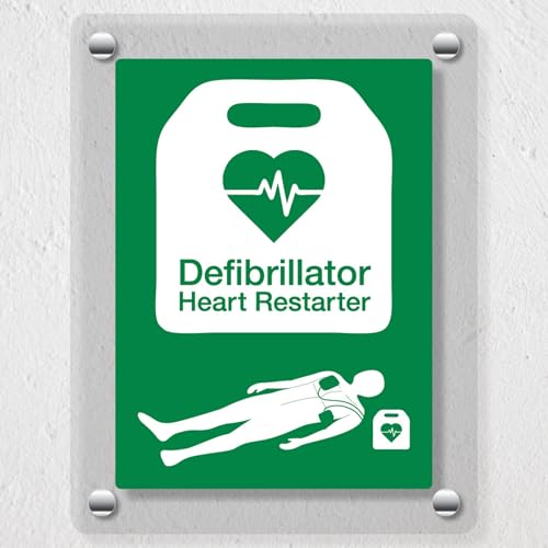 V Safety Defibrillator Heart Restarter Acryl-Sicherheitsschild – RESUS & BHF genehmigt, transparentes Plexiglas, 100 x 150 mm V Safety Defibrillator Heart Restarter Acryl-Sicherheitsschild – RESUS & BHF genehmigt, transparentes Plexiglas, 100 x 150 mm von VSafety