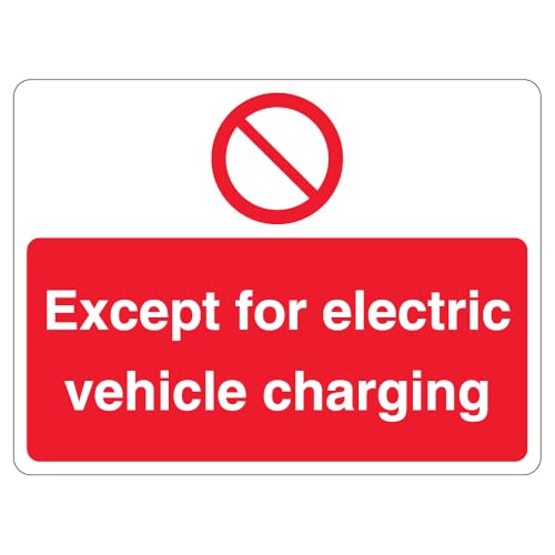 V Safety Except Electric Vehicle Charging – Verbotssymbol – Querformat 600 x 450 mm – 3 mm Aluminiumverbund-Sicherheitsschild V Safety Except Electric Vehicle Charging – Verbotssymbol – Querformat 600 x 450 mm – 3 mm Aluminiumverbund-Sicherheitsschild von VSafety