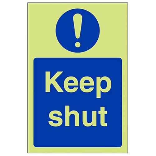 V Safety GITD Keep Shut – Hochformat, 100 x 150 mm, selbstklebendes Vinyl-Sicherheitsschild V Safety GITD Keep Shut – Hochformat, 100 x 150 mm, selbstklebendes Vinyl-Sicherheitsschild von VSafety