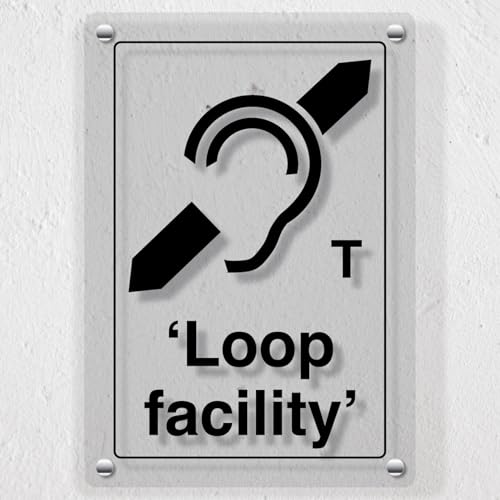 V Safety Hearing Loop Facility Acryl-Sicherheitsschild – Symbol für Hörhilfe, transparentes Plexiglas, 200 x 300 mm V Safety Hearing Loop Facility Acryl-Sicherheitsschild – Symbol für Hörhilfe, transparentes Plexiglas, 200 x 300 mm von VSafety