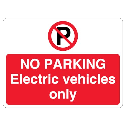 V Safety Hinweisschild "No Parking Electric Vehicles Only", Querformat, 600 x 450 mm, 3 mm, reflektierendes Aluminiumverbund-Sicherheitsschild V Safety Hinweisschild "No Parking Electric Vehicles Only", Querformat, 600 x 450 mm, 3 mm, reflektierendes Aluminiumverbund-Sicherheitsschild von VSafety